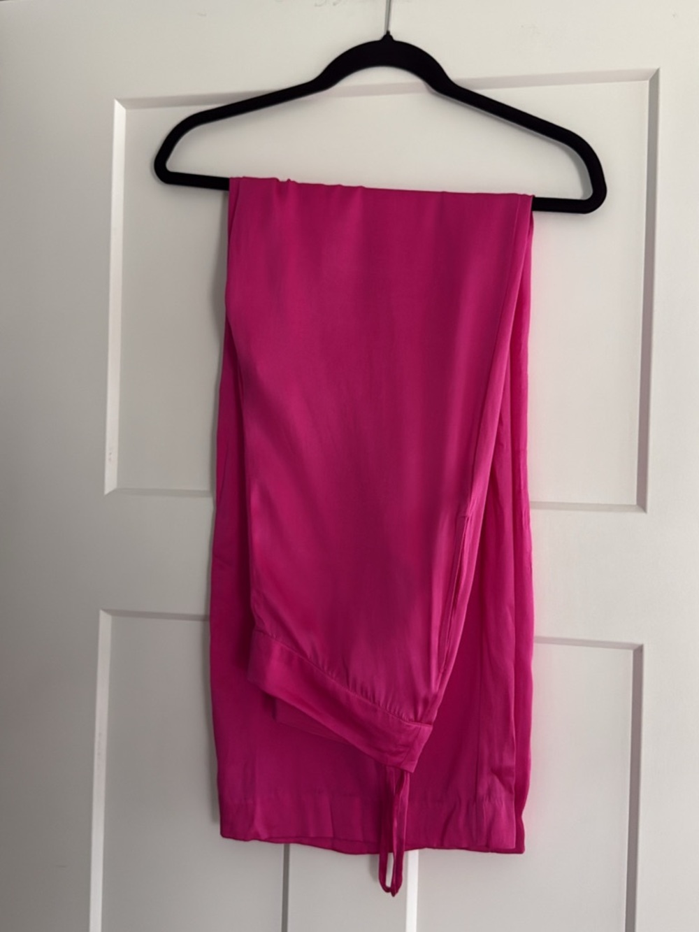 NWT LA FUORI Pink Silk Pants w/ Pockets Size S